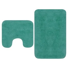 Türkisfarbenes 2-teiliges Badematten-Set aus Stoff von vidaXL, Teppiche und Badematten - Ref: Foro24-133236, Preis: 28,59 €, ...