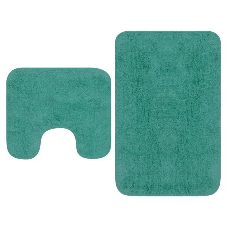 Set of 2 turquoise fabric bath rugs by vidaXL, Rugs and bath mats - Ref: Foro24-133236, Price: 28,59 €, Discount: %