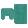 Türkisfarbenes 2-teiliges Badematten-Set aus Stoff von vidaXL, Teppiche und Badematten - Ref: Foro24-133236, Preis: 28,59 €, ...