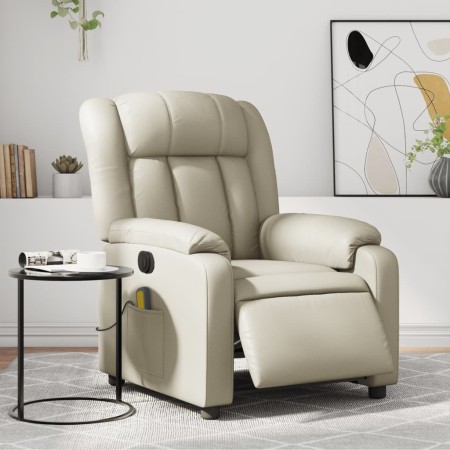 Elektrischer verstellbarer Massagestuhl aus Kunstleder in Cremefarbe. von , Sessel - Ref: Foro24-3205258, Preis: 277,94 €, Ra...