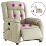 Sillón de masaje reclinable eléctrico cuero sintético crema de , Sillones - Ref: Foro24-3205258, Precio: 277,84 €