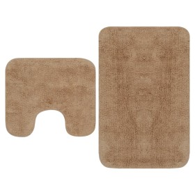 Beige 2-Piece Fabric Bath Mat Set by vidaXL, Rugs and bath mats - Ref: Foro24-133231, Price: 33,03 €, Discount: %