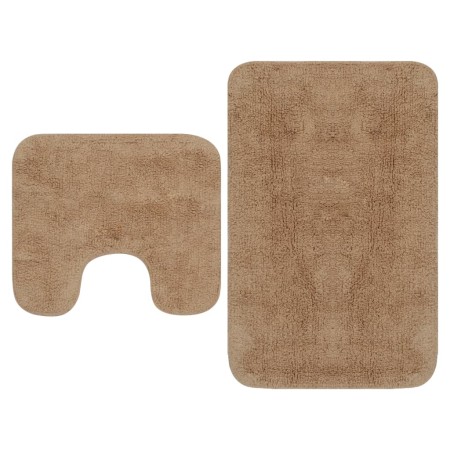 Beige 2-Piece Fabric Bath Mat Set by vidaXL, Rugs and bath mats - Ref: Foro24-133231, Price: 34,00 €, Discount: %