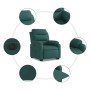 Sillón eléctrico reclinable elevable de tela verde oscuro by , Armchairs - Ref: Foro24-3205010, Price: 344,62 €, Discount: %
