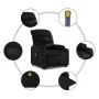 Sillón reclinable de masaje de pie cuero artificial negro by , Armchairs - Ref: Foro24-3206606, Price: 287,34 €, Discount: %