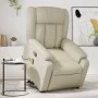 Sillón reclinable de masaje de pie cuero artificial color crema by , Armchairs - Ref: Foro24-3205272, Price: 317,47 €, Discou...