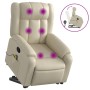 Massage-Fußstützen-Sessel aus Kunstleder in Cremefarbe. von , Sessel - Ref: Foro24-3205272, Preis: 301,46 €, Rabatt: %