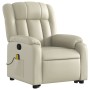Massage-Fußstützen-Sessel aus Kunstleder in Cremefarbe. von , Sessel - Ref: Foro24-3205272, Preis: 301,46 €, Rabatt: %