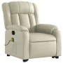 Sillón reclinable de masaje de pie cuero artificial color crema by , Armchairs - Ref: Foro24-3205272, Price: 317,47 €, Discou...
