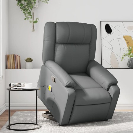 Massage-Fußstütze Relaxsessel aus grauem Kunstleder von , Sessel - Ref: Foro24-3205160, Preis: 329,31 €, Rabatt: %