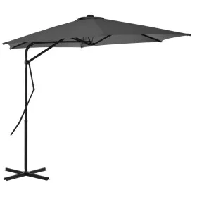 Sonnenschirm mit Stahlstange 300 cm anthrazit von vidaXL, Sonnenschirme - Ref: Foro24-44887, Preis: 126,59 €, Rabatt: %