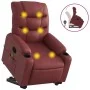 Sillón reclinable de masaje de pie cuero artificial rojo tinto by , Armchairs - Ref: Foro24-3206610, Price: 310,76 €, Discoun...
