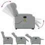 Leicht grauer Stoff-Fußmassagestuhl mit Liegefunktion. von , Sessel - Ref: Foro24-3205328, Preis: 288,26 €, Rabatt: %