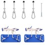 Swings with ropes 2 units blue polyethylene 37x15 cm by vidaXL, Swings and play structures - Ref: Foro24-91698, Price: 68,86 ...