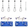 Swings with ropes 2 units blue polyethylene 37x15 cm by vidaXL, Swings and play structures - Ref: Foro24-91698, Price: 68,27 ...