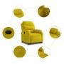 Sillón reclinable elevable terciopelo amarillo