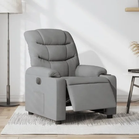 Sillón reclinable eléctrico tela gris claro de , Sillones - Ref: Foro24-3206627, Precio: 256,12 €, Descuento: %