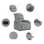 Elektrischer Relaxsessel aus hellem grauen Stoff. von , Sessel - Ref: Foro24-3206627, Preis: 256,12 €, Rabatt: %