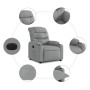 Sillón reclinable eléctrico tela gris claro by , Armchairs - Ref: Foro24-3206627, Price: 251,52 €, Discount: %