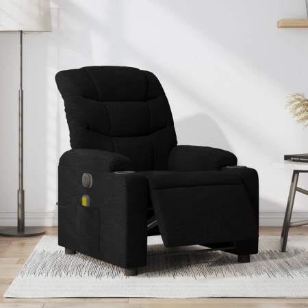 Sillón reclinable de masaje eléctrico tela negro by , Armchairs - Ref: Foro24-3206638, Price: 287,30 €, Discount: %