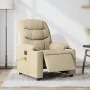 Sillón reclinable de masaje eléctrico tela color crema by , Armchairs - Ref: Foro24-3206644, Price: 313,97 €, Discount: %