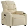 Sillón reclinable de masaje eléctrico tela color crema by , Armchairs - Ref: Foro24-3206644, Price: 313,97 €, Discount: %