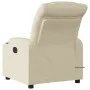 Sillón reclinable de masaje eléctrico tela color crema by , Armchairs - Ref: Foro24-3206644, Price: 313,97 €, Discount: %