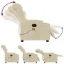 Sillón reclinable de masaje eléctrico tela color crema by , Armchairs - Ref: Foro24-3206644, Price: 313,97 €, Discount: %