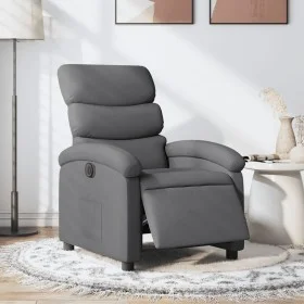 Sillón reclinable eléctrico de tela gris oscuro by , Armchairs - Ref: Foro24-3203955, Price: 253,94 €, Discount: %