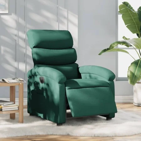 Sillón reclinable eléctrico tela verde oscuro by , Armchairs - Ref: Foro24-3203960, Price: 239,98 €, Discount: %