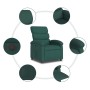 Sillón reclinable eléctrico tela verde oscuro by , Armchairs - Ref: Foro24-3203960, Price: 244,55 €, Discount: %