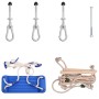 Swing with blue polyethylene rope ladder by vidaXL, Swings and play structures - Ref: Foro24-91697, Price: 48,15 €, Discount: %