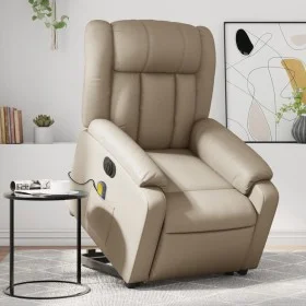 Elektrischer Massage-Fernsehsessel aus synthetischem Capuccino-Leder. von , Sessel - Ref: Foro24-3205291, Preis: 361,96 €, Ra...