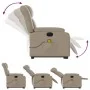 Sillón reclinable de masaje eléctrico cuero sintético capuchino by , Armchairs - Ref: Foro24-3205291, Price: 363,47 €, Discou...