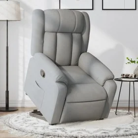 Sillón reclinable elevable de tela gris claro by , Armchairs - Ref: Foro24-3205316, Price: 314,36 €, Discount: %