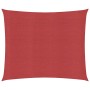 Toldo de vela rojo HDPE 160 g/m² 4,5x4,5 m