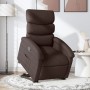 Sillón reclinable elevable tela marrón oscuro by , Armchairs - Ref: Foro24-3203983, Price: 256,07 €, Discount: %