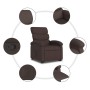 Verstellbarer Aufstehsessel aus dunkelbraunem Stoff von , Sessel - Ref: Foro24-3203983, Preis: 256,07 €, Rabatt: %