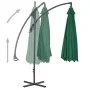 Sombrilla voladiza con poste de acero 250x250 cm verde de vidaXL, Sombrillas - Ref: Foro24-44877, Precio: 99,63 €, Descuento: %