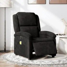 Sillón reclinable de masaje eléctrico terciopelo negro by , Armchairs - Ref: Foro24-3204295, Price: 272,01 €, Discount: %