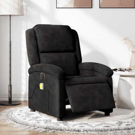 Sillón reclinable de masaje eléctrico terciopelo negro by , Armchairs - Ref: Foro24-3204295, Price: 262,29 €, Discount: %