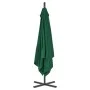 Sombrilla voladiza con poste de acero 250x250 cm verde de vidaXL, Sombrillas - Ref: Foro24-44877, Precio: 99,63 €, Descuento: %