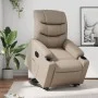 Sillón elevable eléctrico cuero artificial capuchino by , Armchairs - Ref: Foro24-3206619, Price: 348,73 €, Discount: %