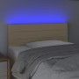 Kopfteil aus cremefarbenem Stoff mit LED 100x5x78/88 cm von vidaXL, Kopf- und Fußteile - Ref: Foro24-3121747, Preis: 47,44 €,...