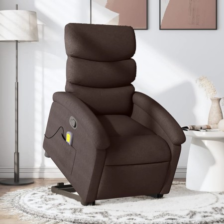 Verstellbarer Stoff-Fußmassagestuhl in dunkelbrauner Farbe. von , Sessel - Ref: Foro24-3203995, Preis: 300,59 €, Rabatt: %