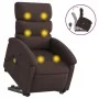 Silla de masaje reclinable de pie de tela marrón oscuro by , Armchairs - Ref: Foro24-3203995, Price: 322,94 €, Discount: %