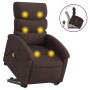 Verstellbarer Stoff-Fußmassagestuhl in dunkelbrauner Farbe. von , Sessel - Ref: Foro24-3203995, Preis: 300,59 €, Rabatt: %