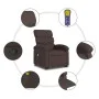 Verstellbarer Stoff-Fußmassagestuhl in dunkelbrauner Farbe. von , Sessel - Ref: Foro24-3203995, Preis: 317,42 €, Rabatt: %