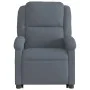 Verstellbarer Massage-Fernsehsessel aus dunkelgrauem Samt von , Sessel - Ref: Foro24-3204312, Preis: 329,14 €, Rabatt: %