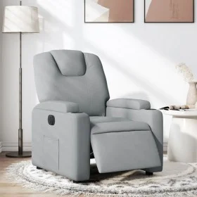 Sillón reclinable eléctrico tela gris claro by , Armchairs - Ref: Foro24-3204344, Price: 256,44 €, Discount: %